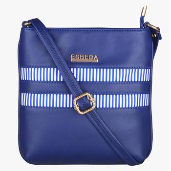 Esbeda Navy Blue Color Medium Size Rayon Slingbag For Womens 1