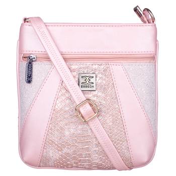 Esbeda Pink Color Medium Size Damask Slingbag For Womens 3
