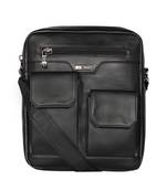 Esbeda Black Color Solid Camaro Crossbody Sling bag For Men