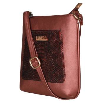 Esbeda Maroon Color Medium Size Shiny Glitter Slingbag For Womens 11