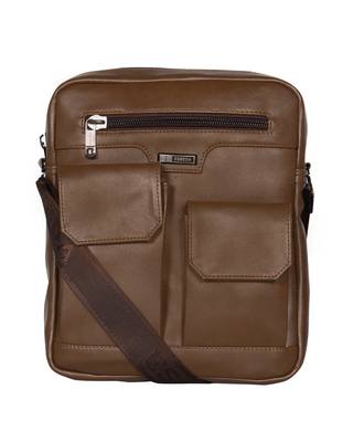 Esbeda Khaki Color Solid Camaro Crossbody Sling bag For Men 1