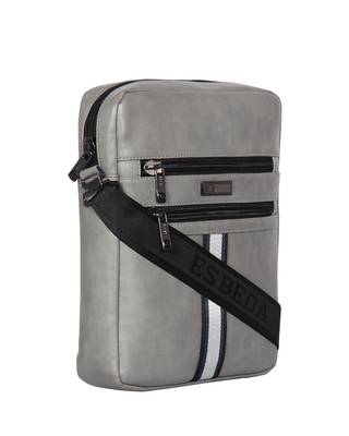 Esbeda Grey Color Solid Rodeo Crossbody Sling bag For Men 7