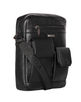 Esbeda Black Color Solid Camaro Crossbody Sling bag For Men 7