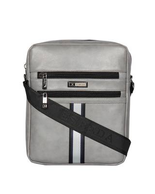 Esbeda Grey Color Solid Rodeo Crossbody Sling bag For Men 3