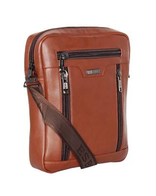 Esbeda Tan Color Solid Pattern Rodeo Crossbody Sling bag For Mens 4