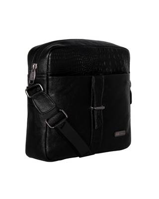 Esbeda Black Color Pearlized Rodeo Crossbody Sling bag For Mens 4