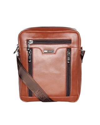 Esbeda Tan Color Solid Pattern Rodeo Crossbody Sling bag For Mens 2