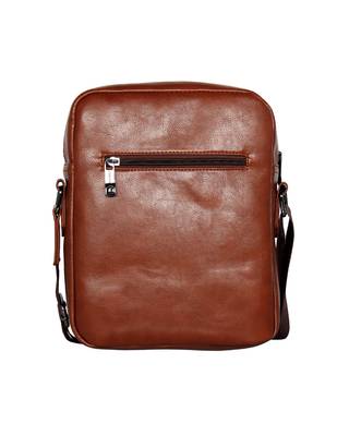 Esbeda Tan Color PU Solid Crossbody Sling Bag For Mens 8