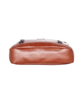Esbeda Tan Color Solid Pattern Rodeo Crossbody Sling bag For Mens 12