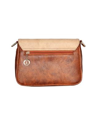 Esbeda Tan Color solid Ball stud Sling Bag For Women 8