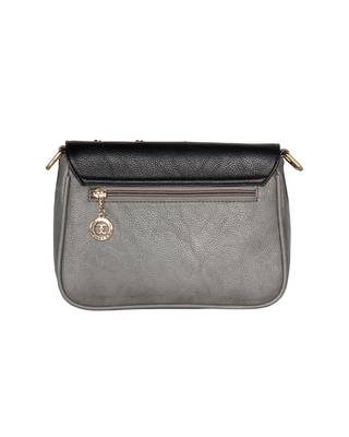 Esbeda Grey Color solid Ball stud Sling Bag For Women 8