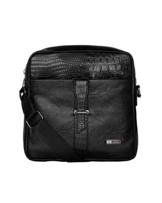 Esbeda Black Color Pearlized Rodeo Crossbody Sling bag For Mens 3