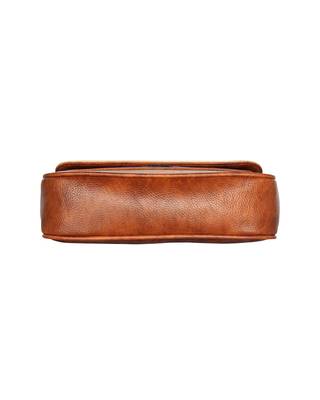 Esbeda Tan Color solid Ball stud Sling Bag For Women 12