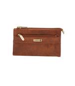 Esbeda Brown Solid Pu Synthetic Material Wallet For Women