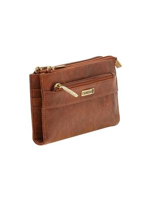 Esbeda Brown Solid Pu Synthetic Material Wallet For Women 5