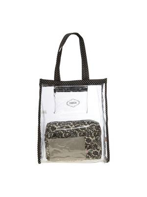 Esbeda Black Printed Pu Synthetic Material Travelling Kit For Women 8