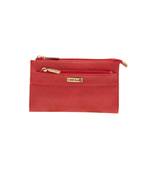 Esbeda Red Solid Pu Synthetic Material Wallet For Women