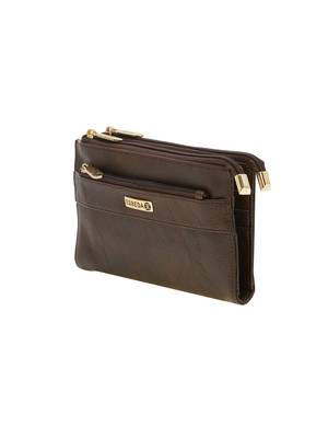 Esbeda Brown Solid Pu Synthetic Material Wallet For Women 4