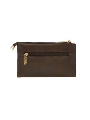 Esbeda Brown Solid Pu Synthetic Material Wallet For Women 6