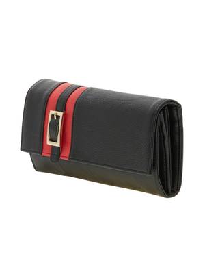 Esbeda Black Solid Pu Synthetic Material Wallet For Women 4