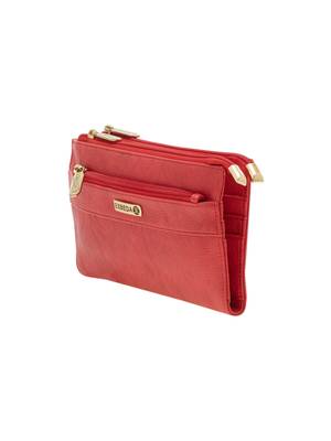 Esbeda Red Solid Pu Synthetic Material Wallet For Women 7