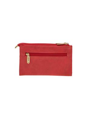 Esbeda Red Solid Pu Synthetic Material Wallet For Women 9