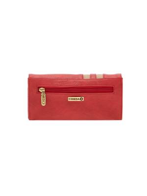 Esbeda Red Solid Pu Synthetic Material Wallet For Women 6