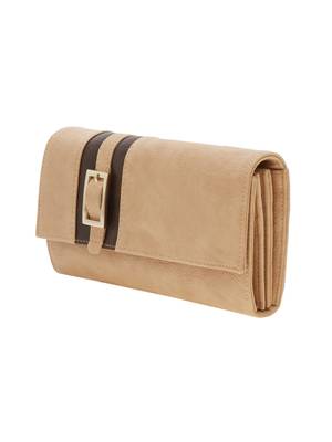 Esbeda Beige Solid Pu Synthetic Material Wallet For Women 4
