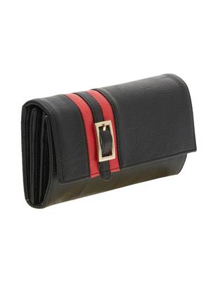Esbeda Black Solid Pu Synthetic Material Wallet For Women 8