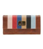 Esbeda Brown Solid Pu Synthetic Material Wallet For Women