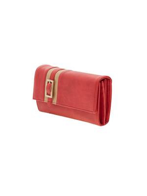 Esbeda Red Solid Pu Synthetic Material Wallet For Women 7