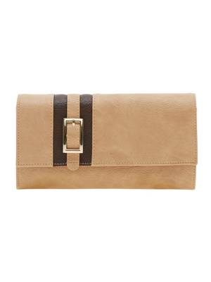 Esbeda Beige Solid Pu Synthetic Material Wallet For Women 2