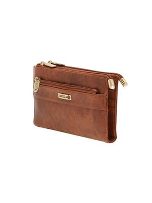 Esbeda Brown Solid Pu Synthetic Material Wallet For Women 10