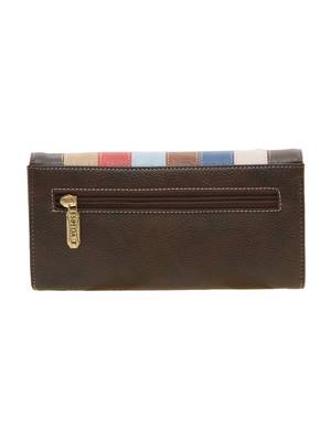 Esbeda Brown Solid Pu Synthetic Material Wallet For Women 6