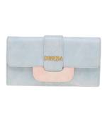 Esbeda Light Blue Solid Pu Synthetic Material Wallet For Women