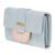 Esbeda Light Blue Solid Pu Synthetic Material Wallet For Women