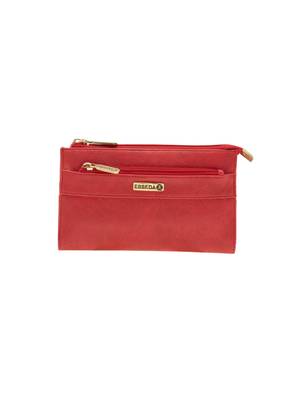 Esbeda Red Solid Pu Synthetic Material Wallet For Women 3