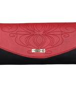 Esbeda Red Color PU Synthetic Material Stiches Wallet For Womens