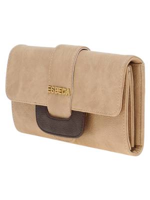 Esbeda Beige Solid Pu Synthetic Material Wallet For Women 8