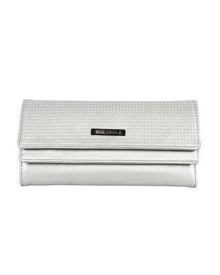 Esbeda Silver Color Small Size Solid Star Emboss Trifold Wallet For Women 1