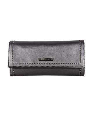 Esbeda Grey Color Small Size Solid Holo Trifold wallet For Women 1