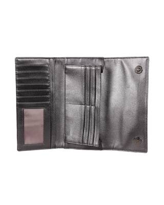 Esbeda Grey Color Small Size Solid Holo Trifold wallet For Women 6