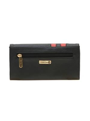 Esbeda Black Solid Pu Synthetic Material Wallet For Women 12