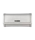 Esbeda Silver Color Small Size Solid Holo Trifold wallet For Women