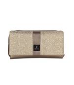 Esbeda Dark Gold Color Solid Pattern Zardosi Wallet For Women