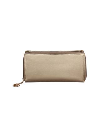 Esbeda Dark Gold Color Solid Pattern Zardosi Wallet For Women 7