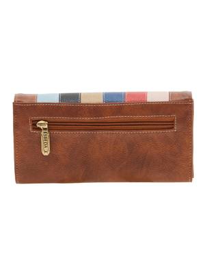 Esbeda Brown Solid Pu Synthetic Material Wallet For Women 12