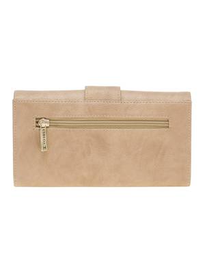 Esbeda Beige Solid Pu Synthetic Material Wallet For Women 12
