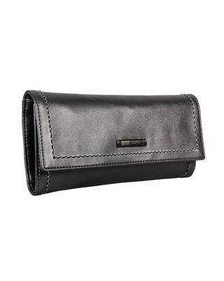 Esbeda Grey Color Small Size Solid Holo Trifold wallet For Women 10