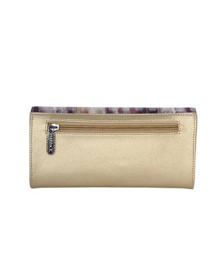 Esbeda Gold Color Printed Fusion wallet For Women 7